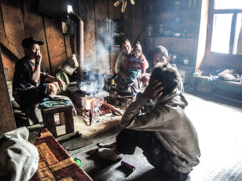 Lunch in a private home in the Himalayas, Nepal