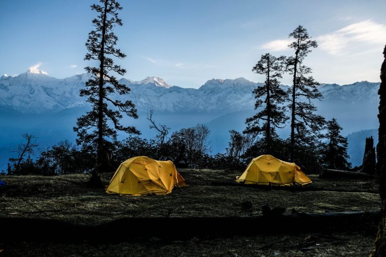 Camping trek Nepal.
