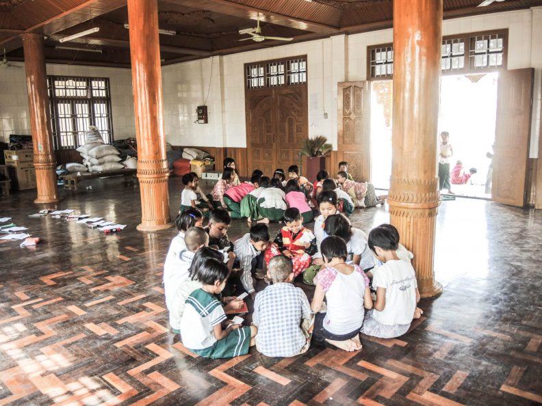 Teaching english at a monastery school in Mandalay, Myanmar