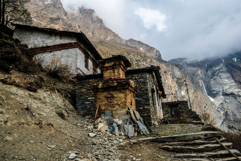 Buddhist Monastery in Chhule, Tsum Valley, Himalaya, Nepal