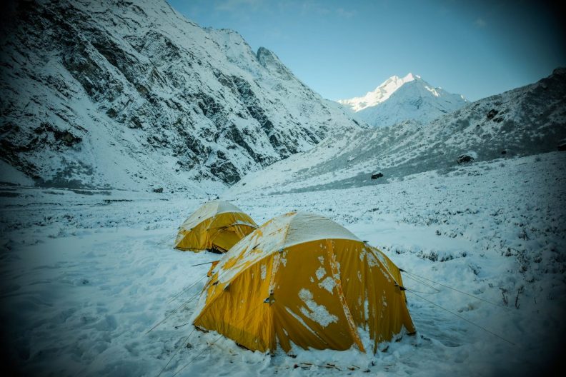 Camping in Langshisa Karkha, Langtang, Himalaya, Nepal