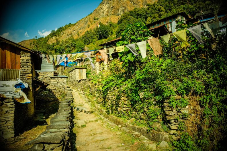 Borang village in Upper Shading Nepal