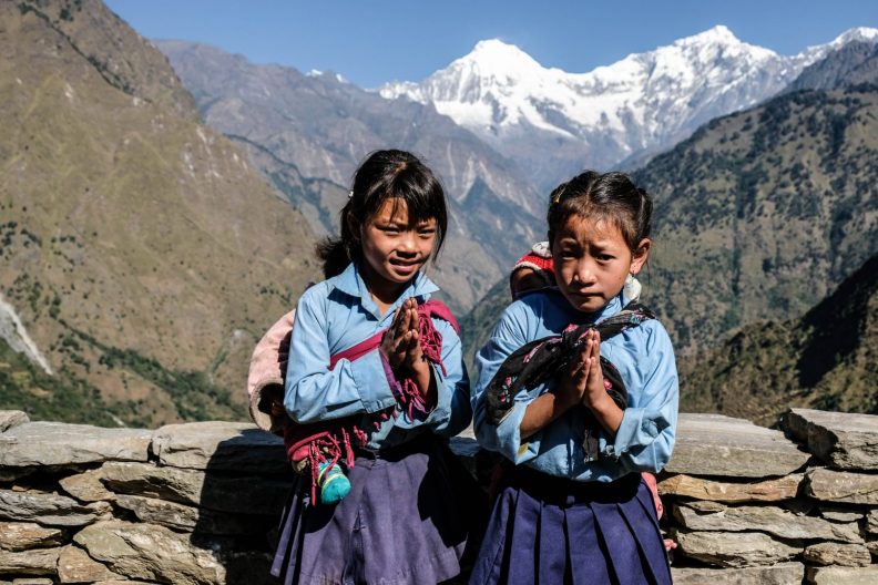 School Children in Abigaun Nepal
