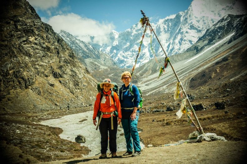 Trekking in Langtang valley in Nepal