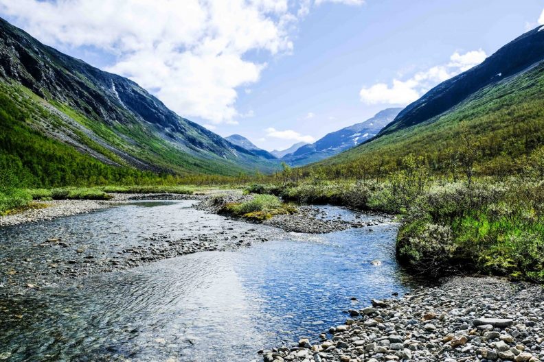 Skogadøla valley in Jotunheimen, Norway