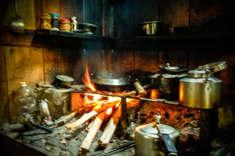 A kitchen in rural Nepal