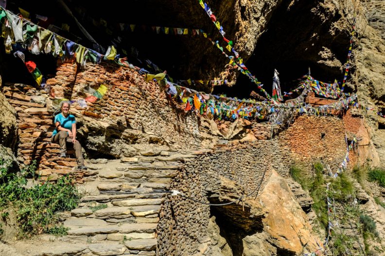 Chungsi meditation cave in Upper Mustang, Himalaya, Nepal