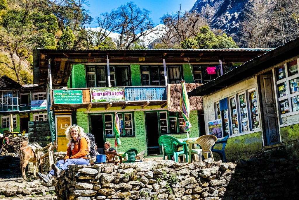 Lama Hotel village in Langtang Valley, Himalaya, Nepal