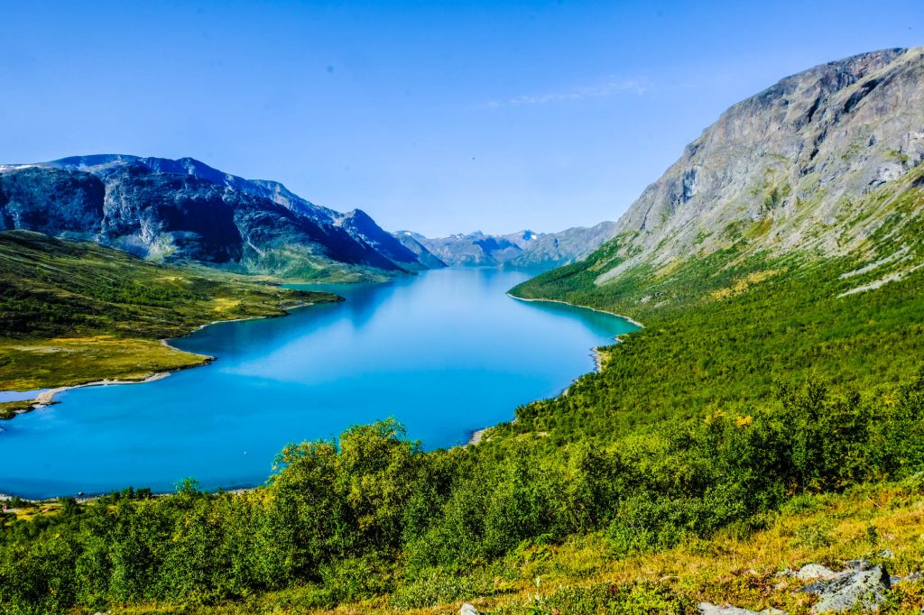 Gjende lake in Jotunheimen, Norway